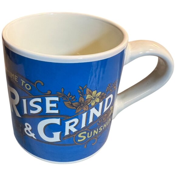TRIXIE & MILO "Rise and Grind Sunshine" Ceramic Mug Coffee Cup 3.5" x 3.5" - Picture 2 of 11